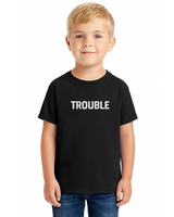 Trouble Series T-Shirt for Kids - Black