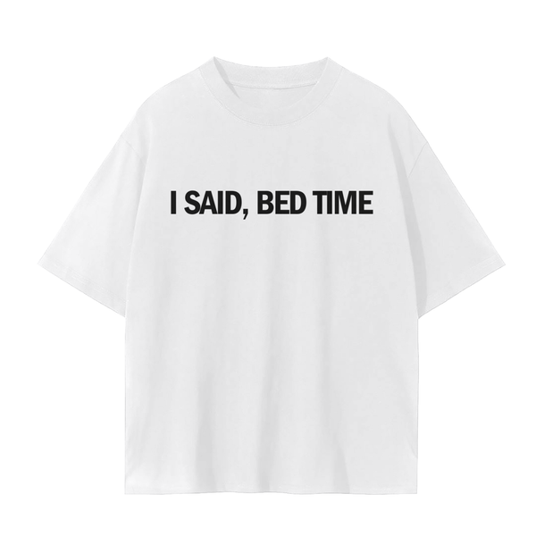 Bedtime Debate T-Shirt for Dad - White