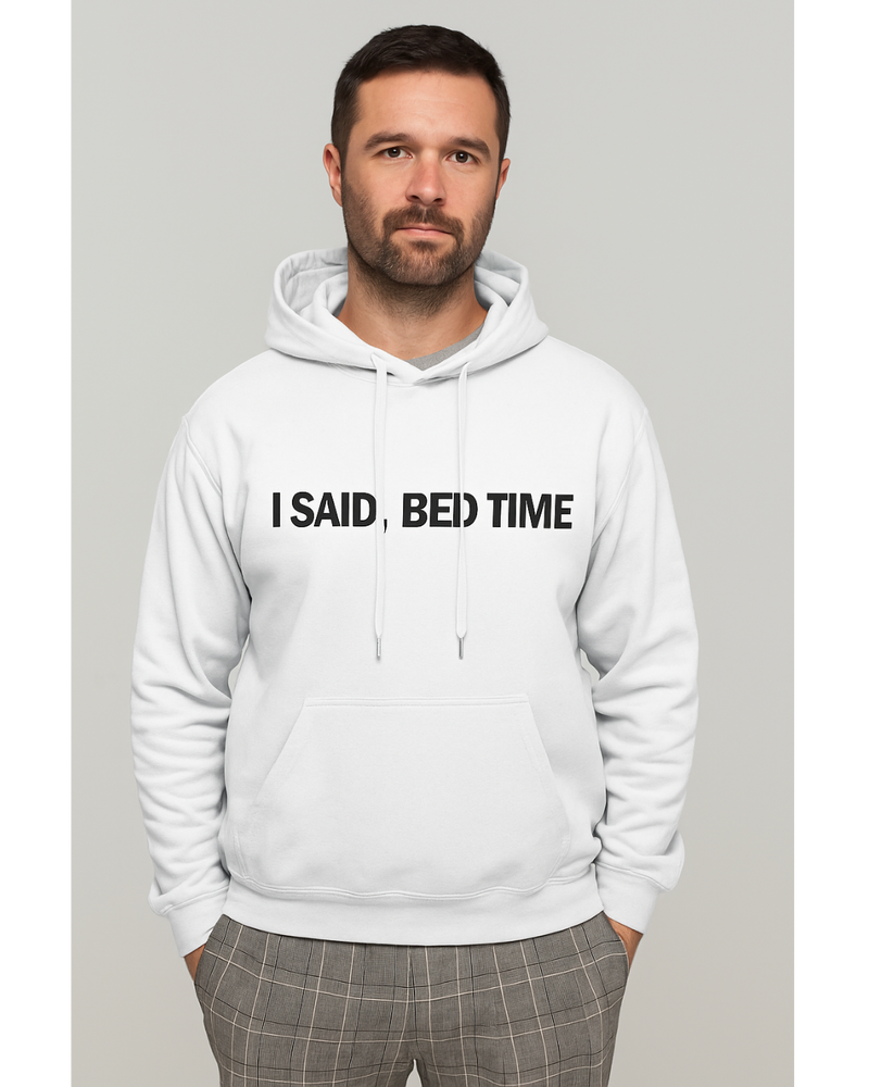 Bedtime Debate Hoodie for Dad - White