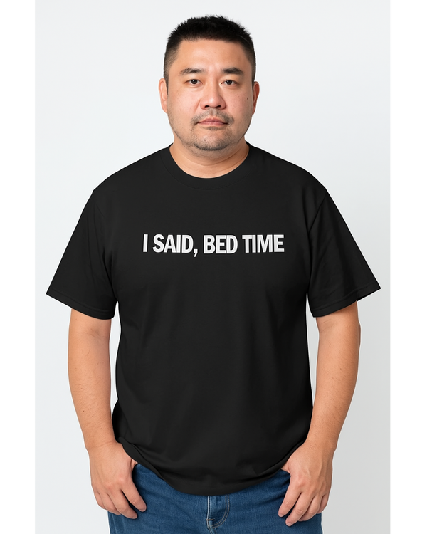 Bedtime Debate T-Shirt for Dad - Black