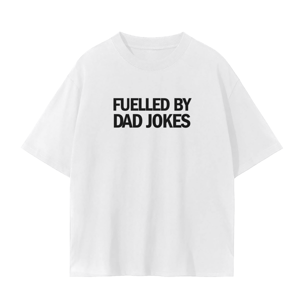 Joke vs Eye Roll T-Shirt for Dad - White